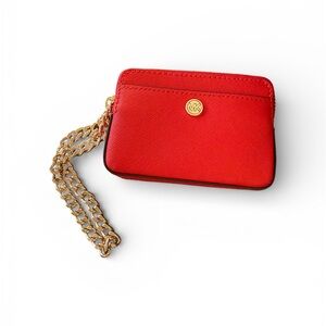 Red Wallet with Gold Chain